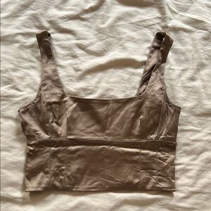 Wilfred shine bustier in champagne